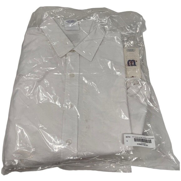 KITH x Wilson White Oxford Shirt Small Ludlow Button Down Men’s Size Logo - Picture 2 of 12